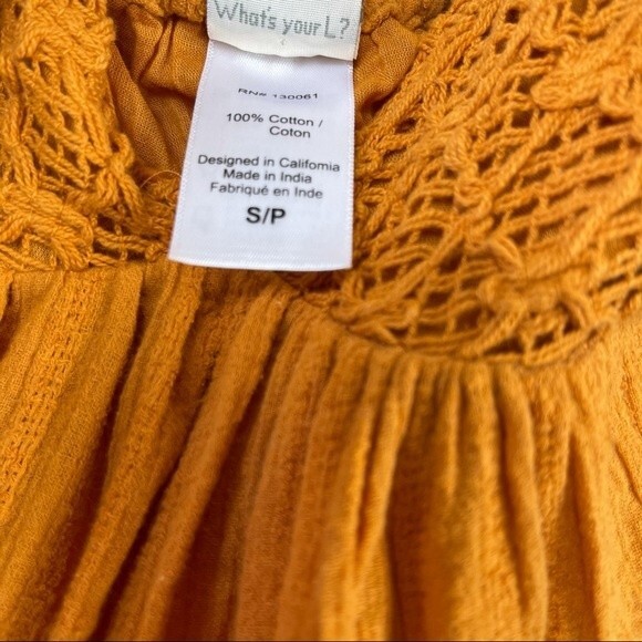 L*Space Mini Halter Crochet Elaina Sun Beach Dress S Orange Boho Swing Mini Sexy - Picture 8 of 11